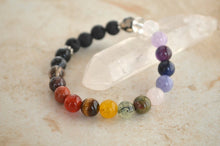 Load image into Gallery viewer, Full Chakra Bracelet - Essential Oil Diffuser