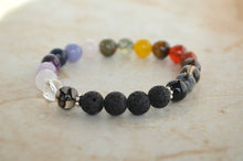 Load image into Gallery viewer, Full Chakra Bracelet - Essential Oil Diffuser
